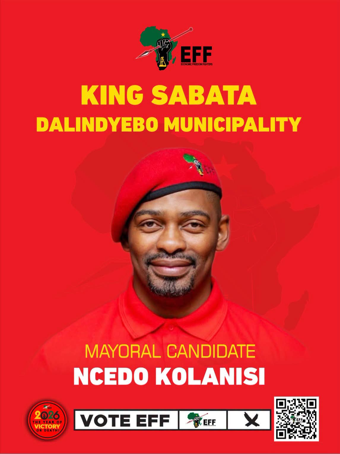 Ncedo Kolanisi, EFF mayoral candidate for King Sabata Dalindyebo Municipality